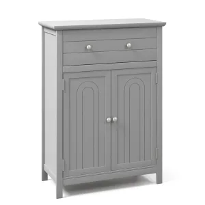 Giantex Bathroom Storage Cabinet with Drawer - Floor Cabinet with Doors, Adjustable Shelf bathroom organizer, toilet brush holder