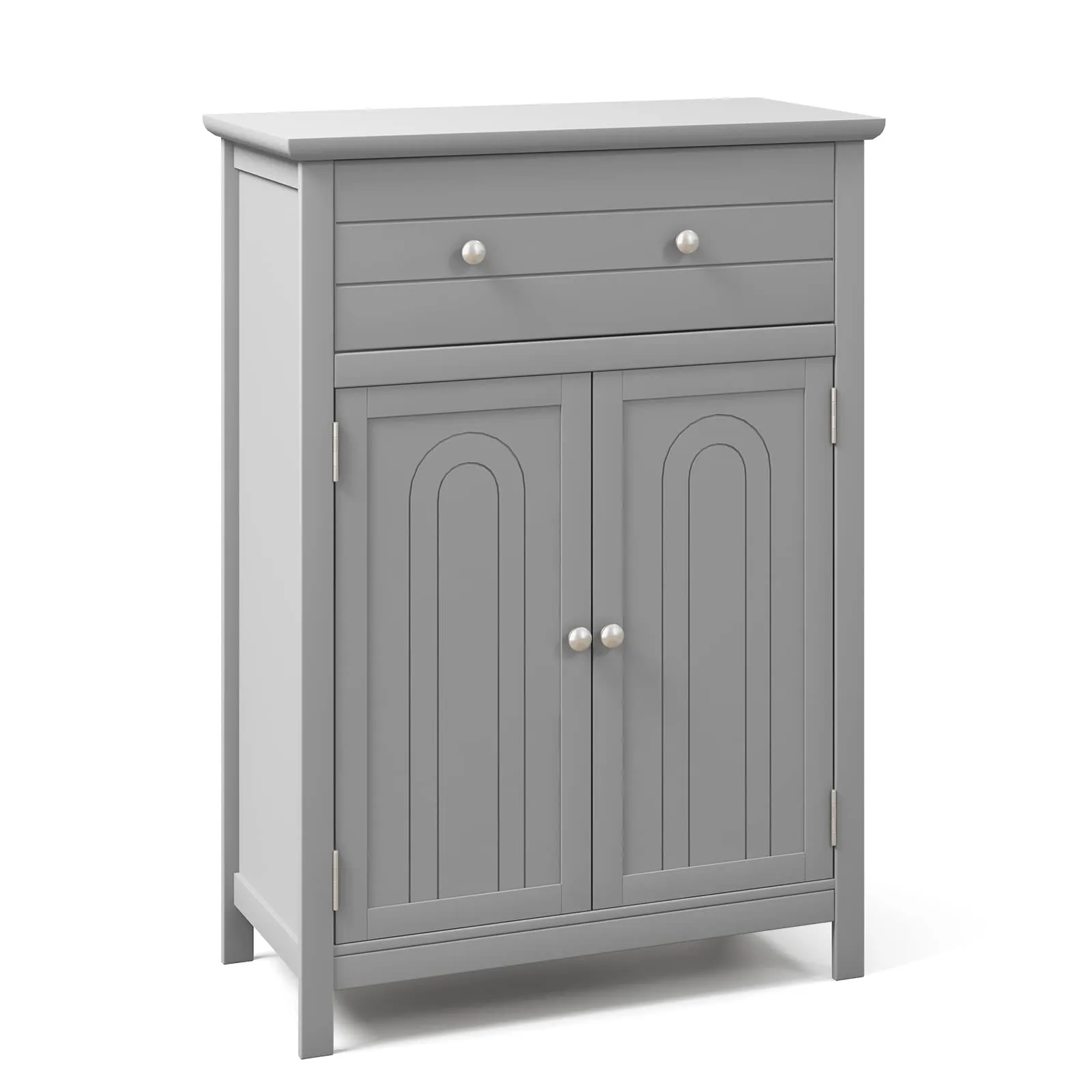 Giantex Bathroom Storage Cabinet with Drawer - Floor Cabinet with Doors, Adjustable Shelf bathroom organizer, toilet brush holder