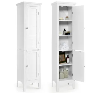 Giantex Bathroom Tall Storage Cabinet bathroom organizer, toilet brush holder