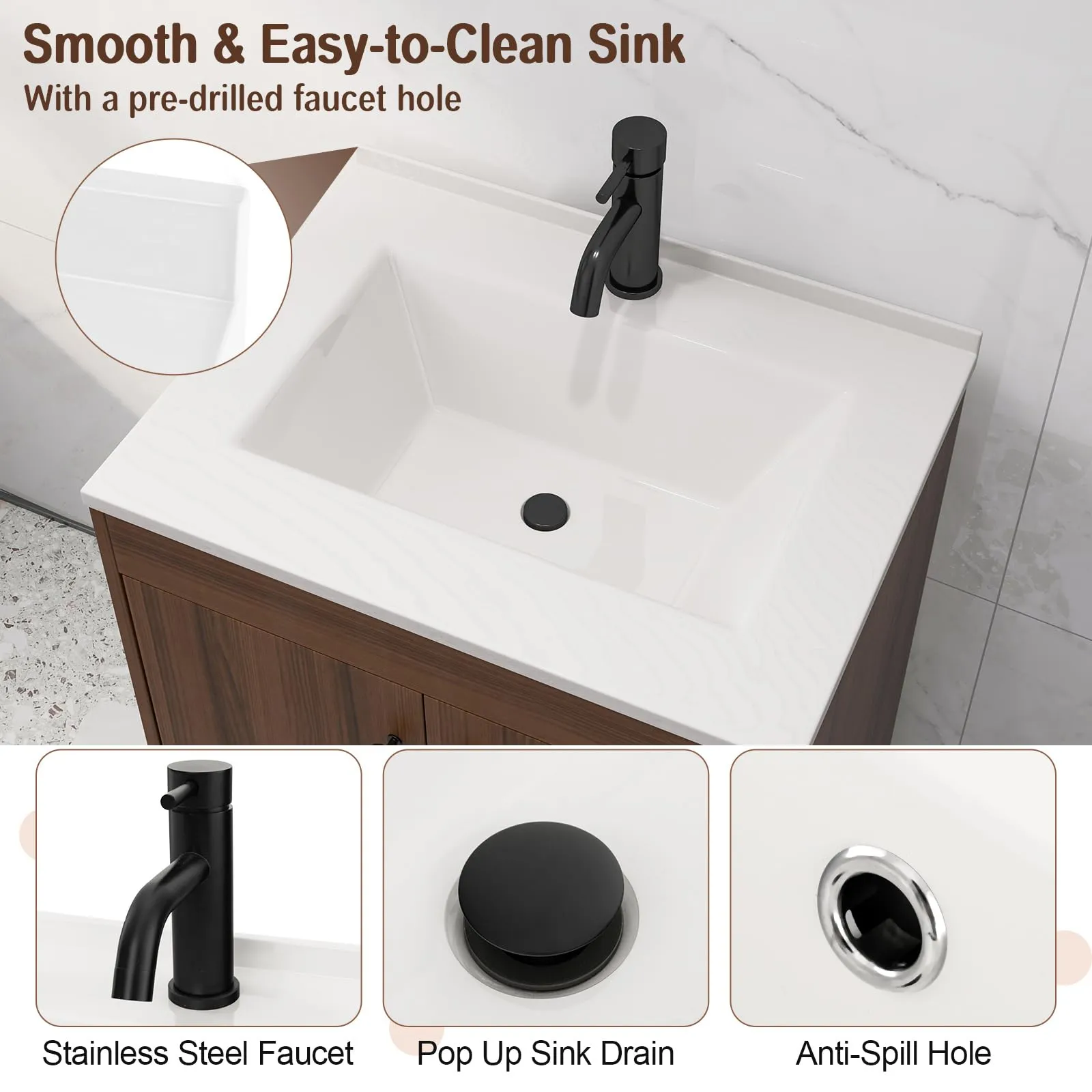 Giantex Bathroom Vanities with Vessel Sink - Bathroom Sink Cabinet with Doors
