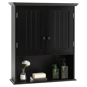 Giantex Bathroom Wall Mounted Cabinet - Storage Cabinet w/Adjustable Shelf bathroom organizer, toilet brush holder