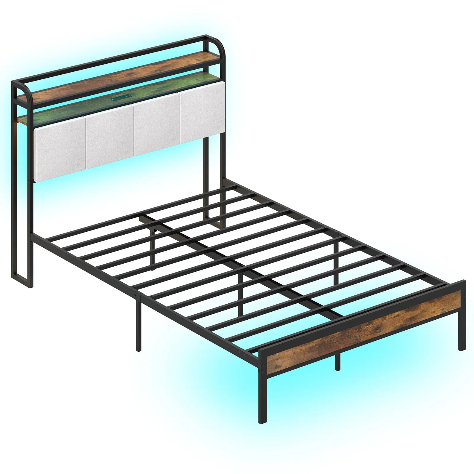 Giantex Bed Frame with Storage Headboard