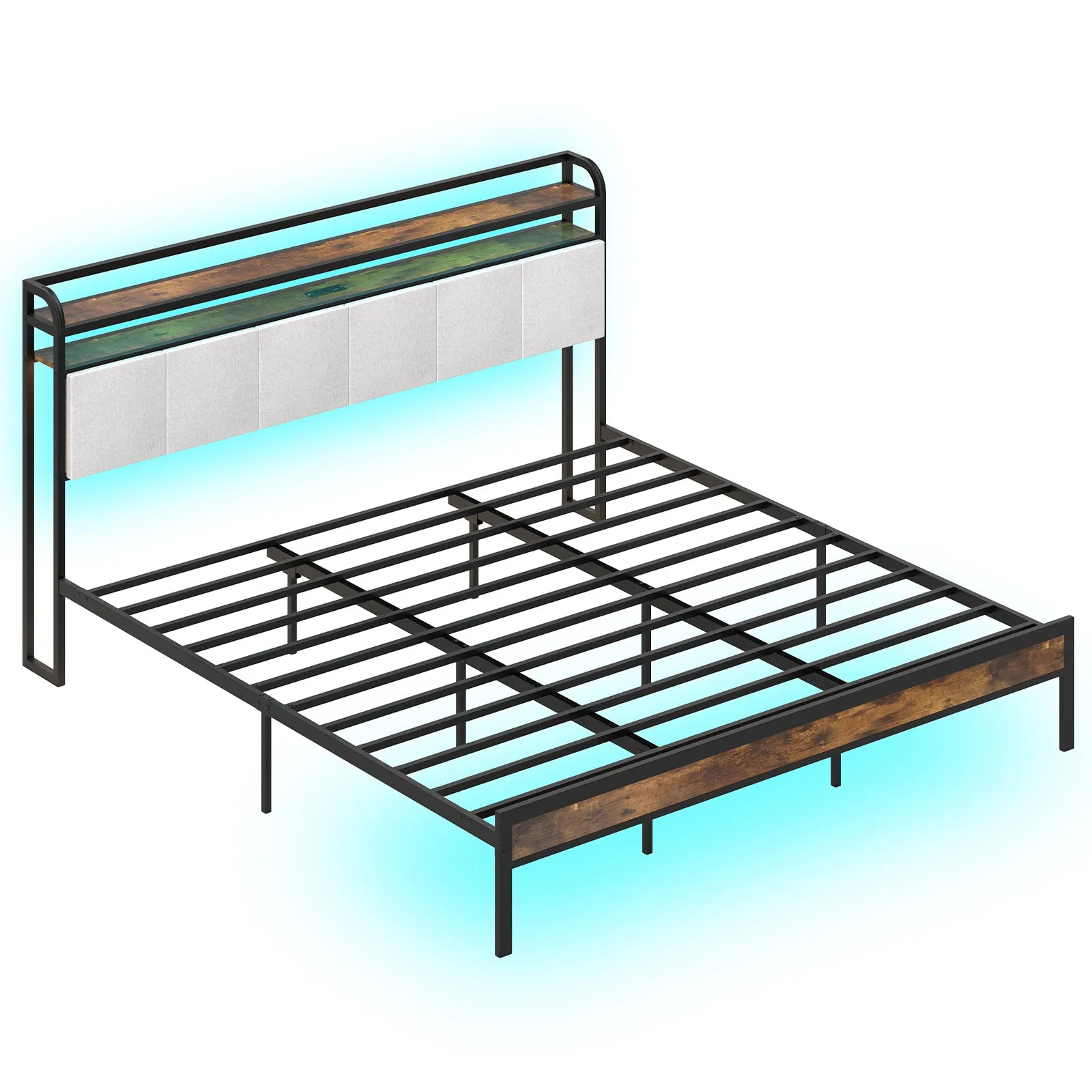 Giantex Bed Frame with Storage Headboard