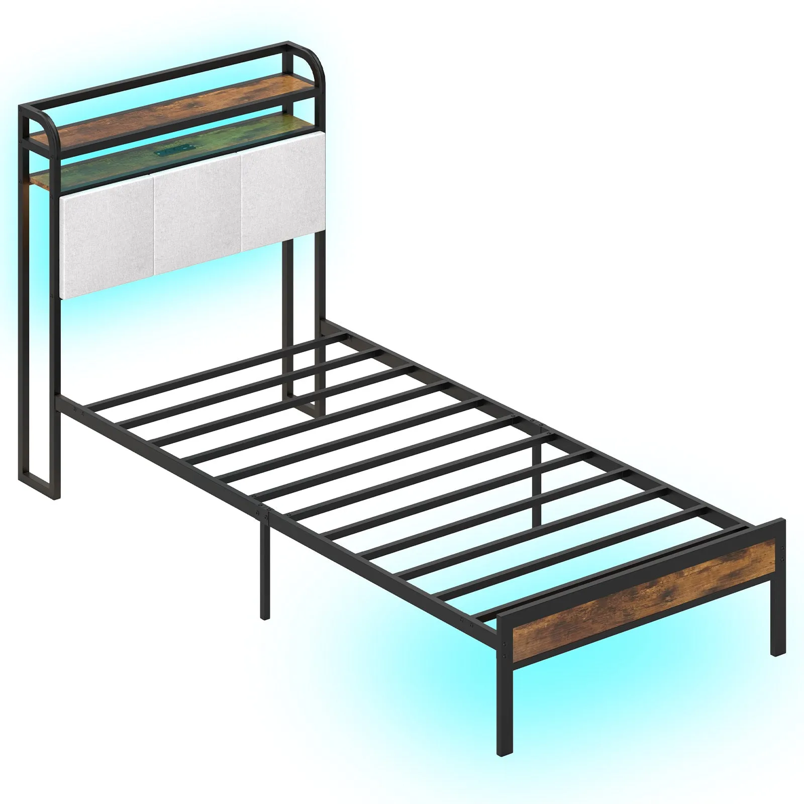 Giantex Bed Frame with Storage Headboard