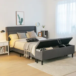 Giantex Bed Frame with Storage Ottoman bed frame, queen bed