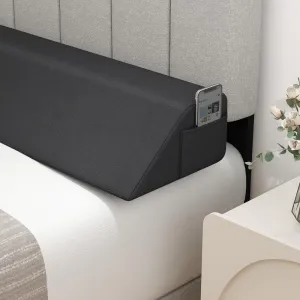 Giantex Bed Wedge Pillow for Headboard Gap Filler fleece blanket, knit throw