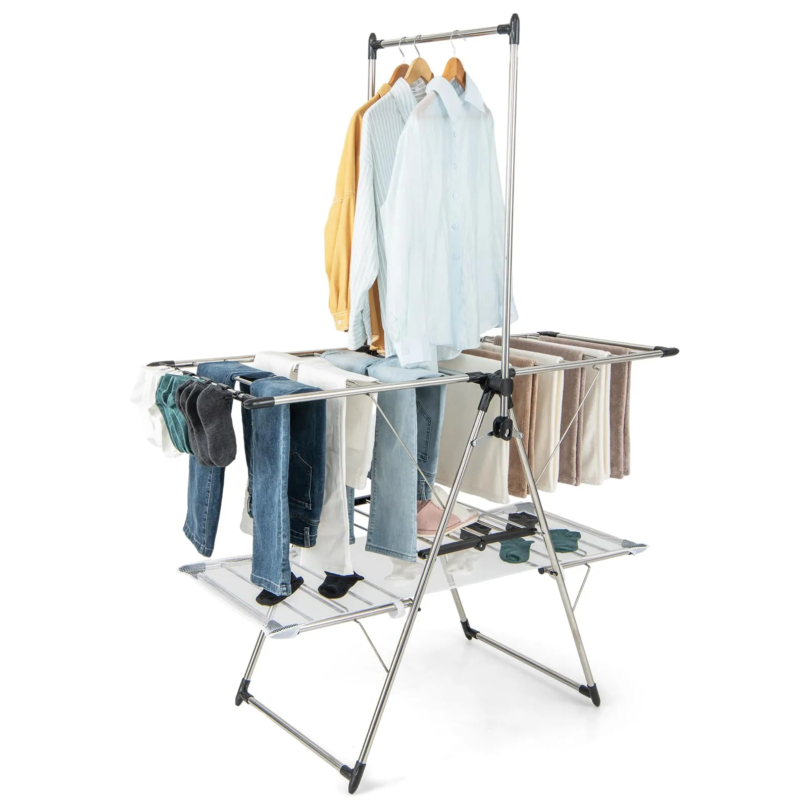 Giantex Clothes Drying Rack bathroom organizer, toilet brush holder