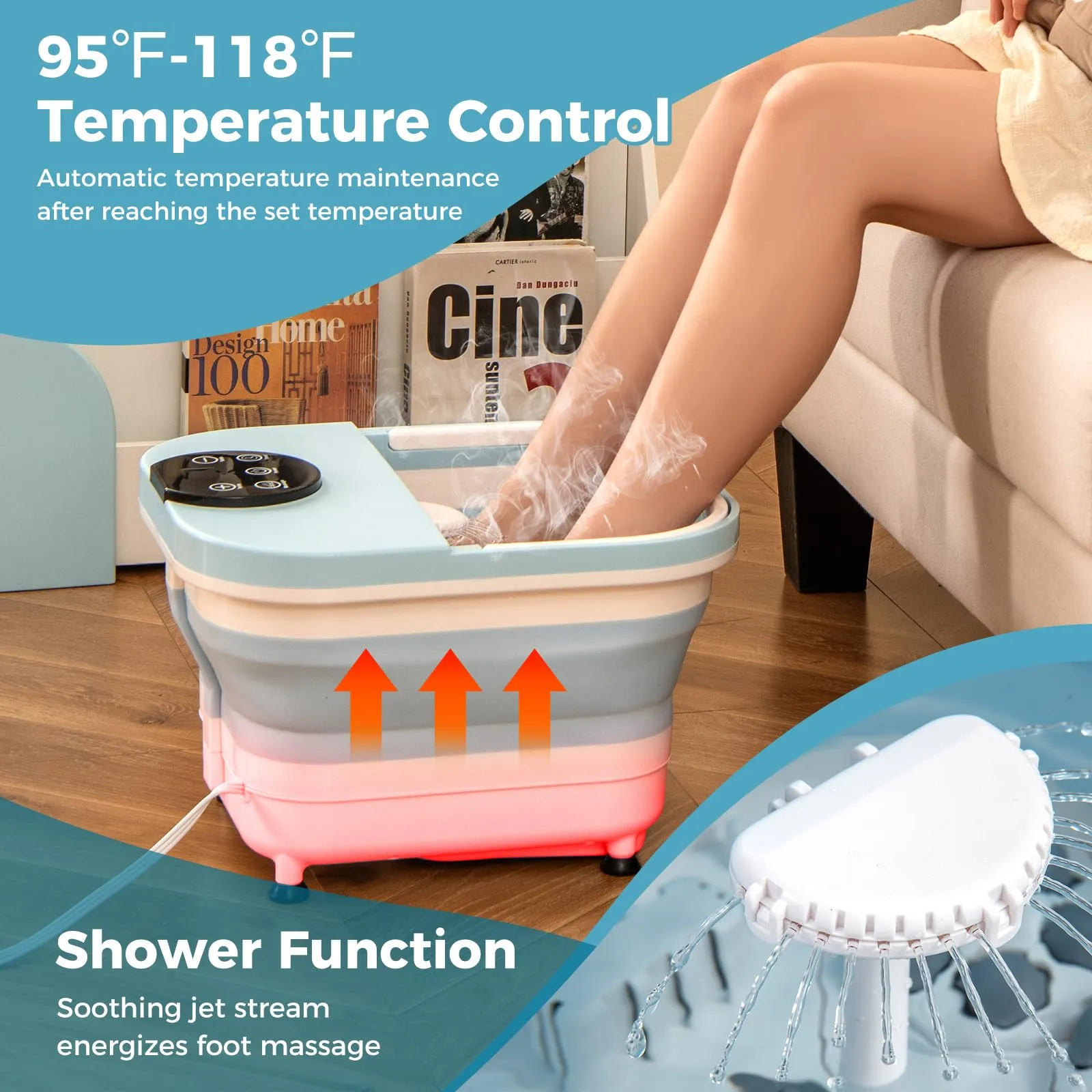 Giantex Collapsible Foot Spa Massager with Heat