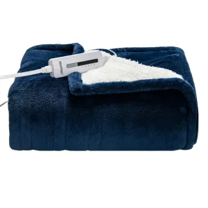 Giantex Electric Blanket Heated Throw, Flannel Sherpa Double Side Heating Blanket 50''x60'' fleece blanket, knit throw