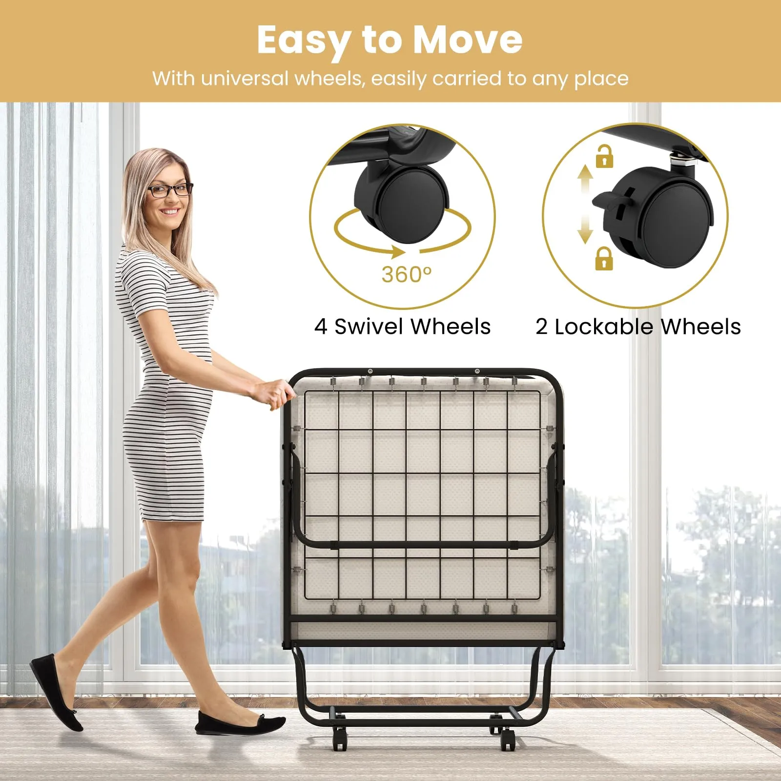 Giantex Folding Bed with Mattress for Adults