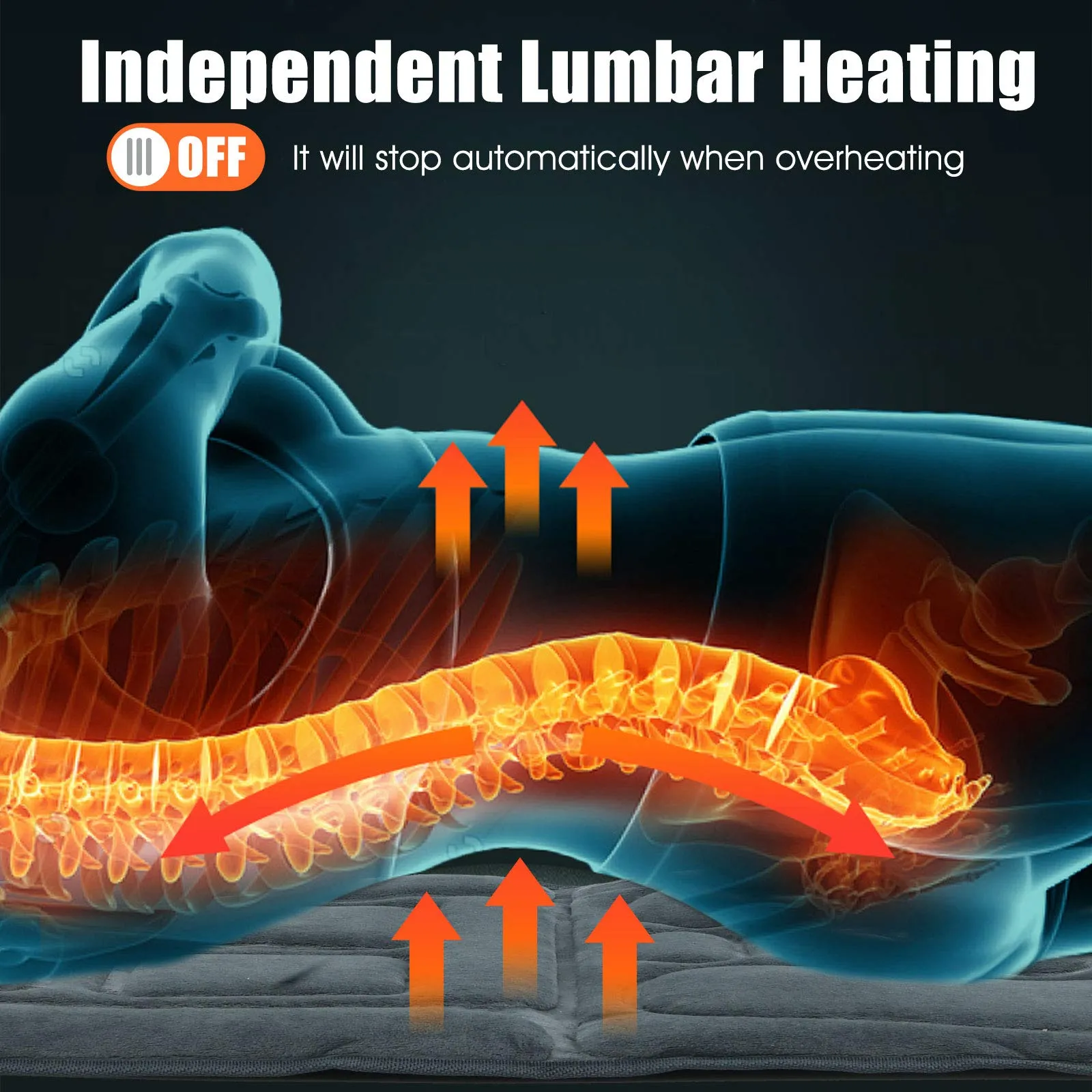 Giantex Full Body Massage Mat with Heat, Back Massage Chair Pad with 10 Vibration Motors