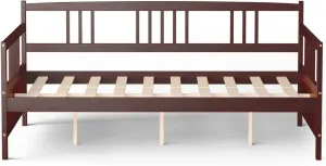 Giantex Full Size Daybed, Wooden Daybed Sofa Bed Frame with Wood Slat Support for Kids Teens (Full) bed frame, queen bed