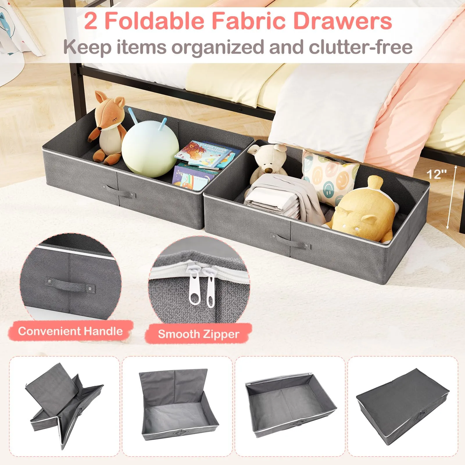 Giantex Full Size House Bed with 2 Storage Drawers