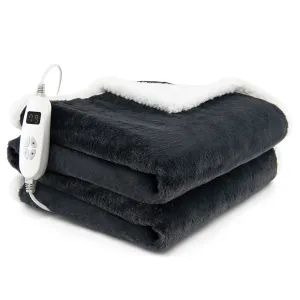 Giantex Heated Blanket 60'' x 50'' Electric Blanket Throw fleece blanket, knit throw