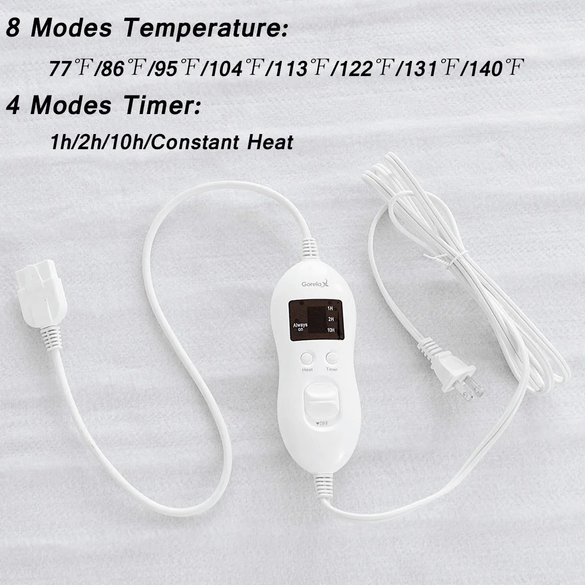 Giantex Heated Electric Mattress Pad w/ 8 Temperature Regulation (Twin/Full/Queen/King)