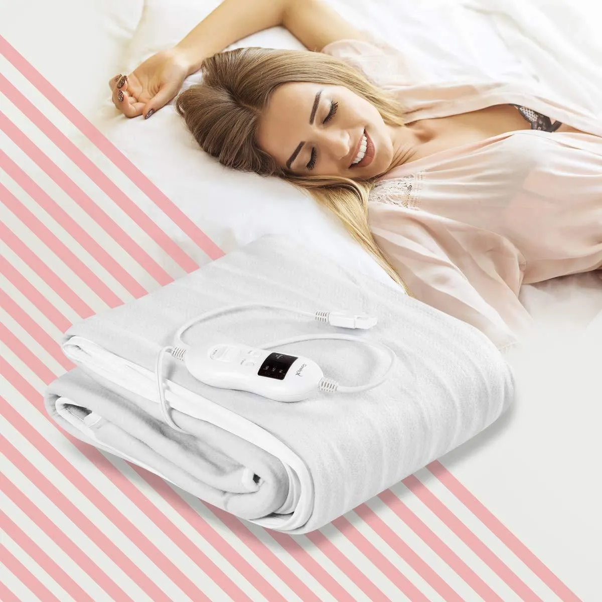 Giantex Heated Electric Mattress Pad w/ 8 Temperature Regulation (Twin/Full/Queen/King)
