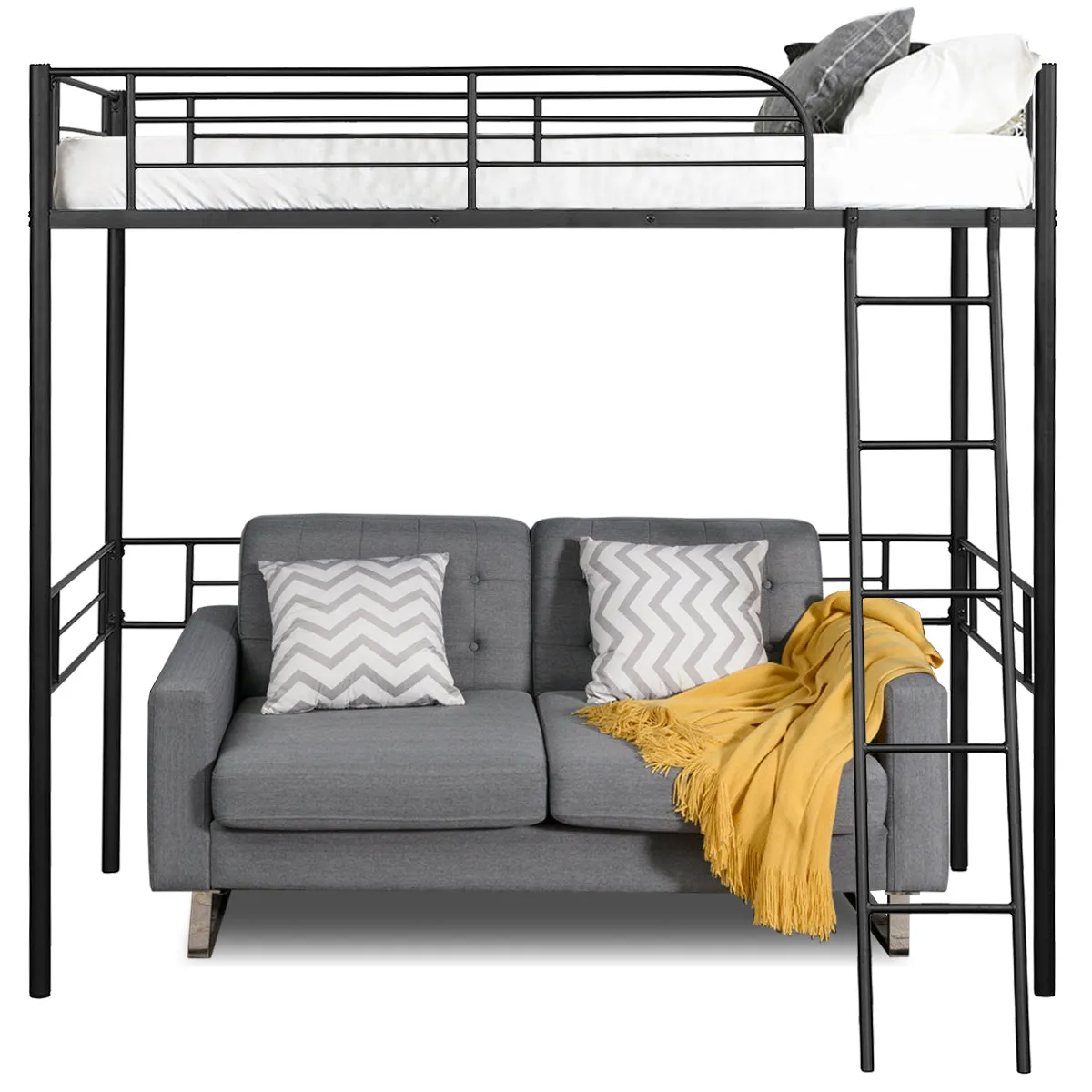 Giantex Heavy Duty Twin Loft Bed with Ladder