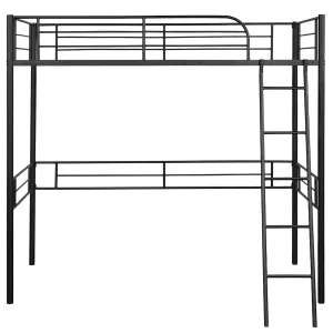 Giantex Heavy Duty Twin Loft Bed with Ladder bed frame, queen bed