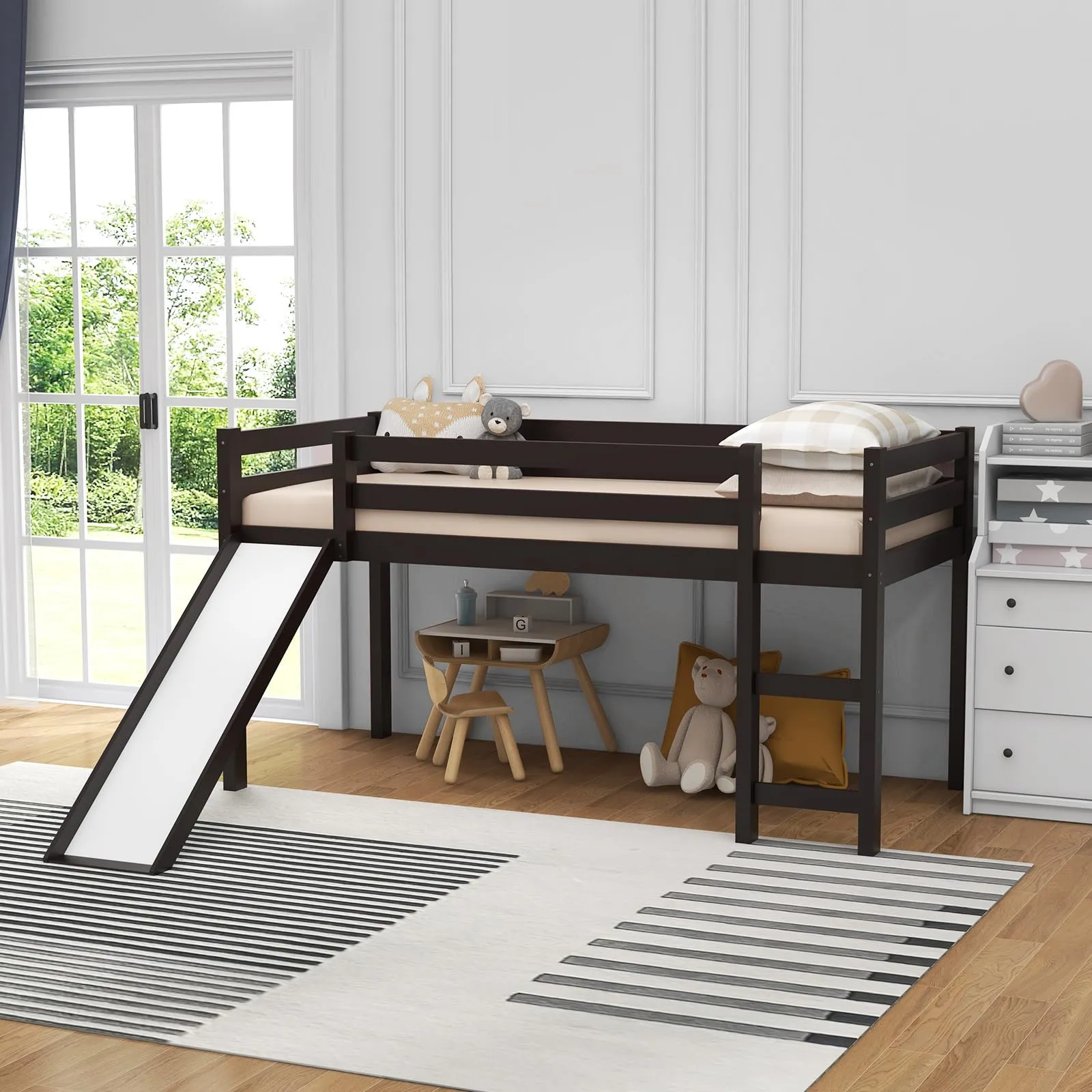 Giantex Loft Bed with Slide