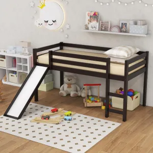 Giantex Loft Bed with Slide bed frame, queen bed
