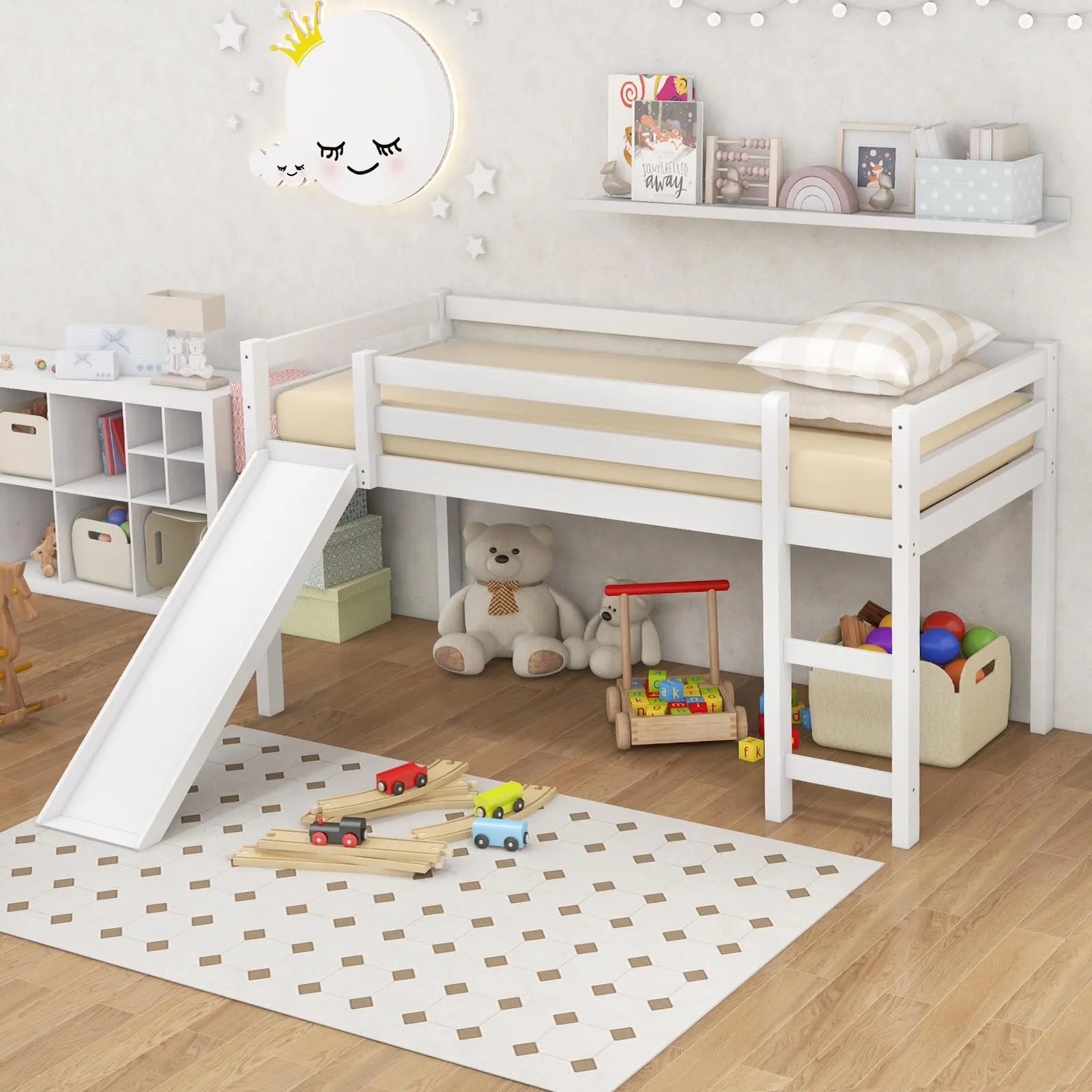 Giantex Loft Bed with Slide