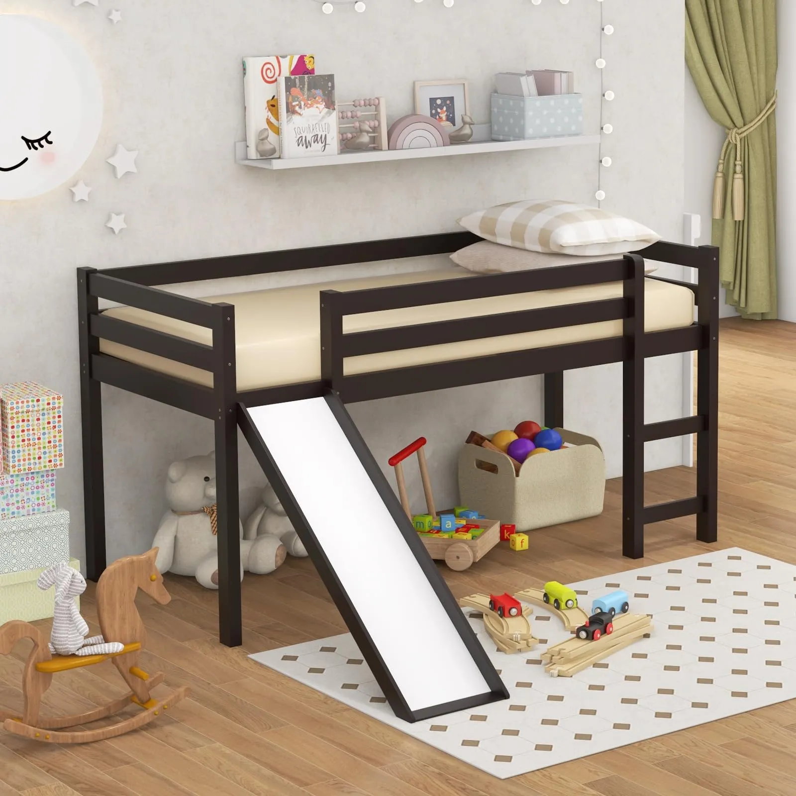 Giantex Loft Bed with Slide