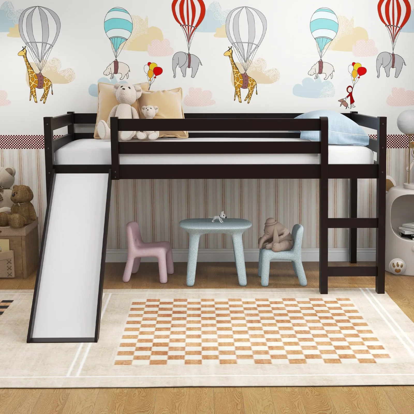 Giantex Loft Bed with Slide