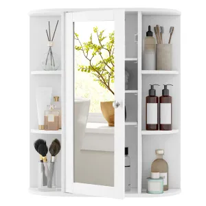 Giantex Medicine Cabinet, Bathroom Wall Cabinet with Mirror bathroom organizer, toilet brush holder