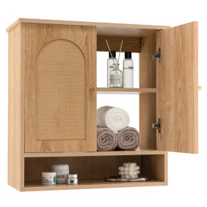 Giantex Medicine Cabinet,Over Toilet Storage Cabinet bathroom organizer, toilet brush holder