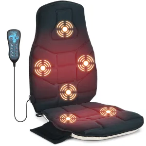 Giantex Memory Foam Massage Seat Cushion, Back Massager with 6 Vibration Massage Nodes & 2 folding chair, portable chair