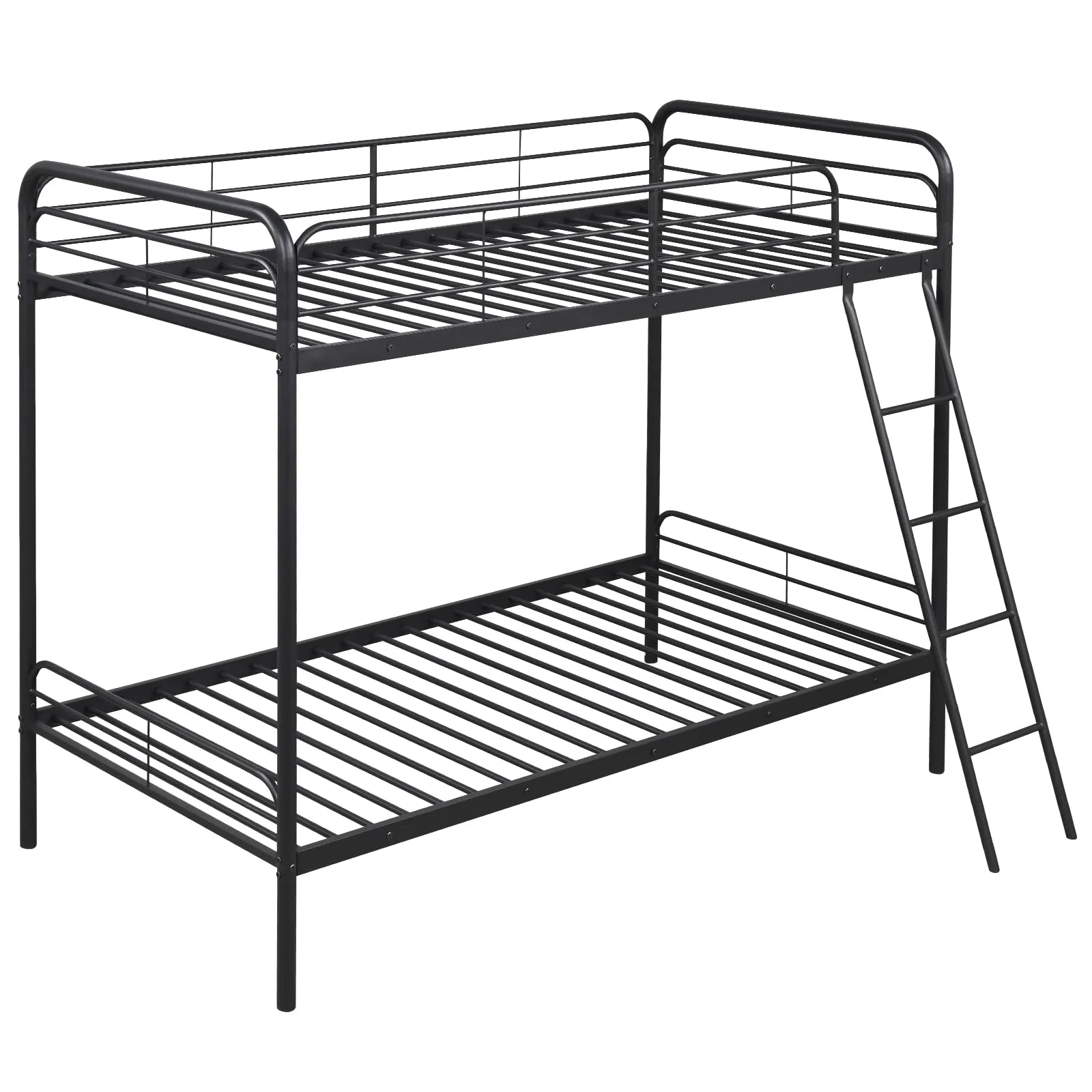 Giantex Metal Bunk Bed Twin Over Twin, Heavy Duty Twin Bunk Beds with Inclined Ladder & Safety Guardrails bed frame, queen bed