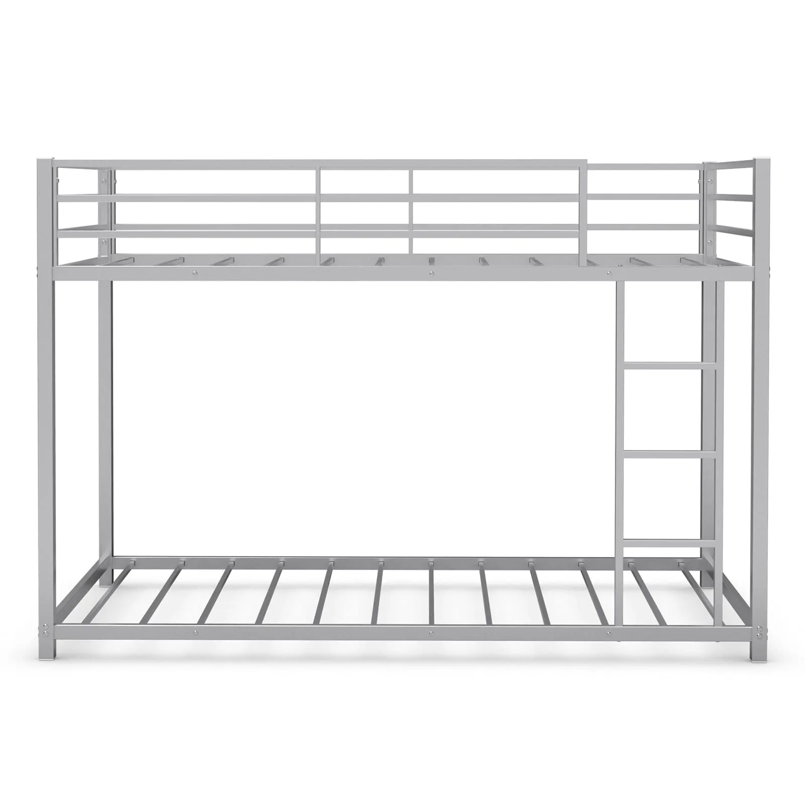 Giantex Metal Bunk Bed Twin Over Twin, Low Profile Bunk Bed Frame with Ladder & Full Length Guardrail