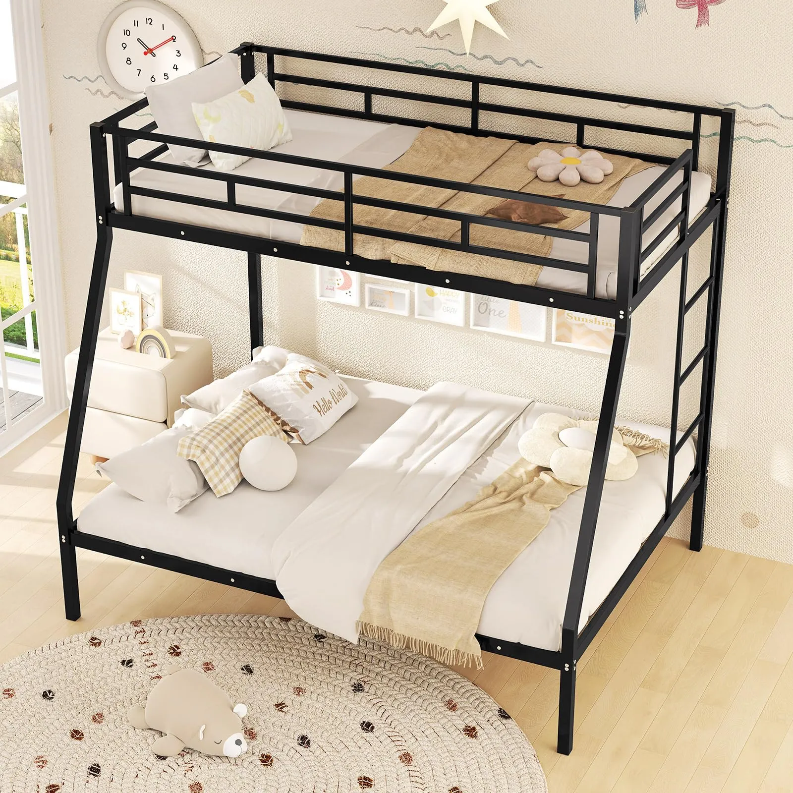 Giantex Metal Bunk Beds Twin Over Full Size