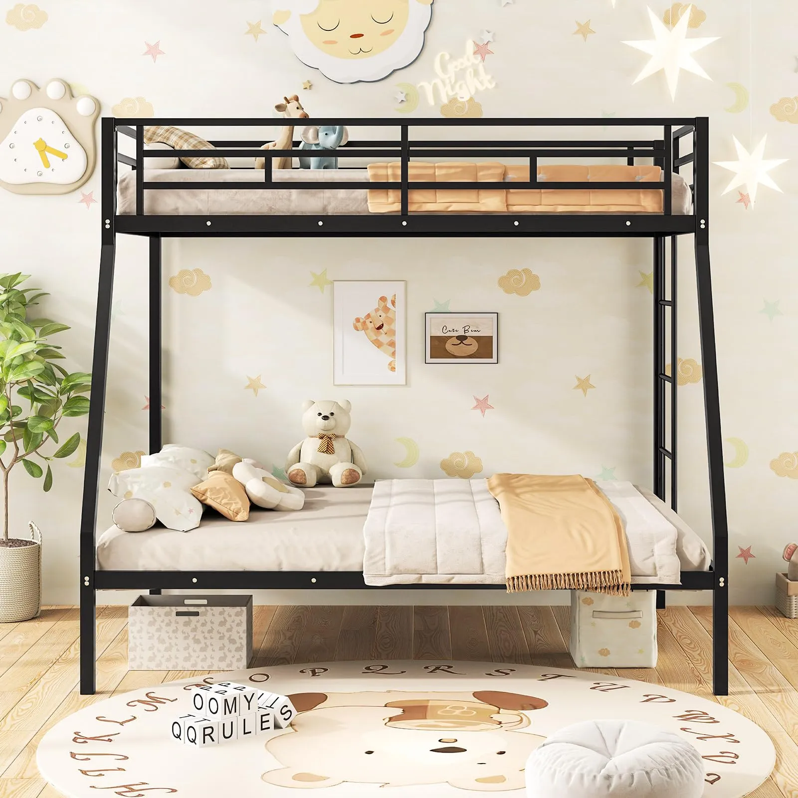 Giantex Metal Bunk Beds Twin Over Full Size