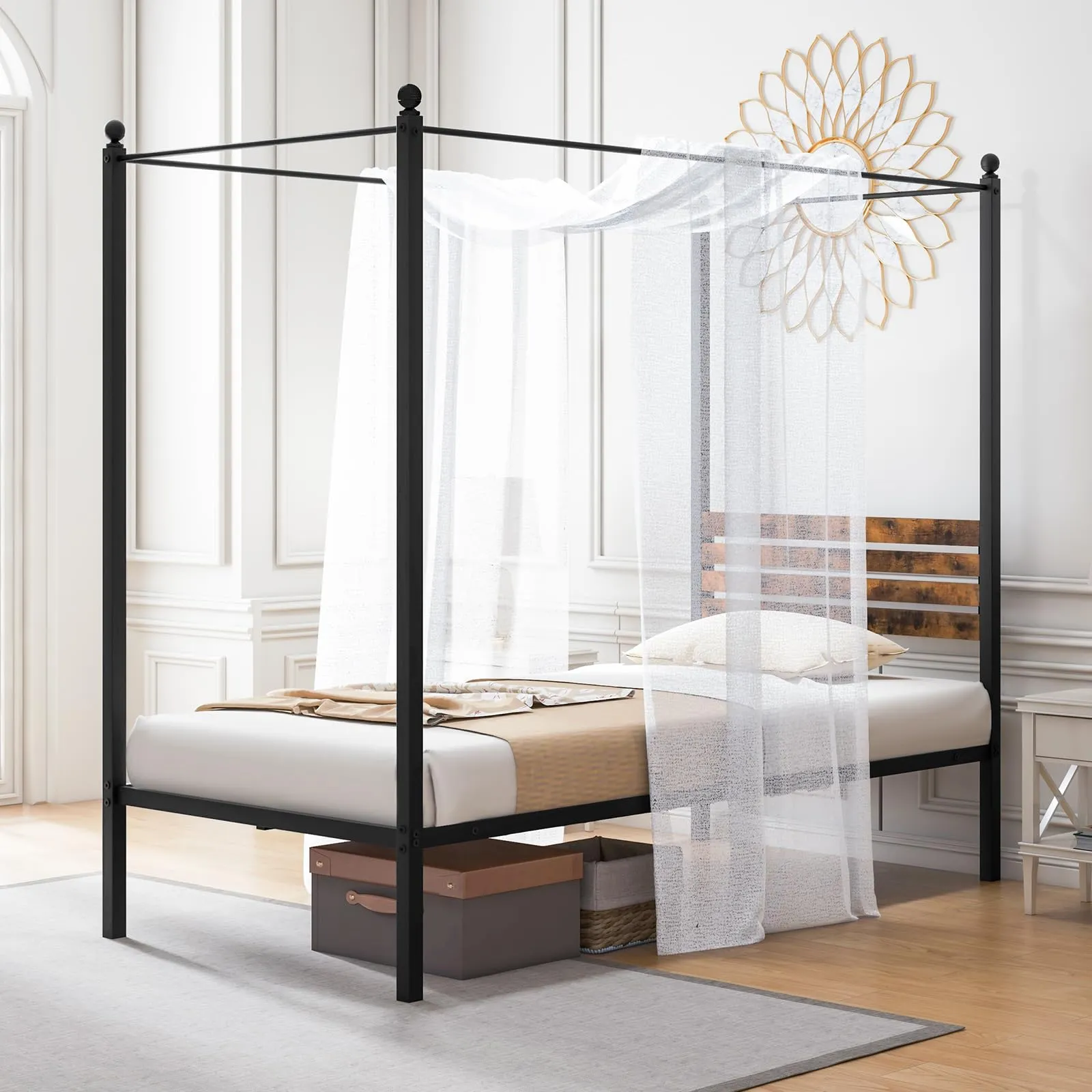 Giantex Metal Canopy Bed Frame