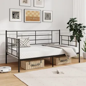 Giantex Metal Twin Daybed, Twin Size Platform Bed with High Headboard & Extra Support Leg bed frame, queen bed
