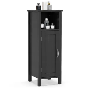 Giantex Narrow Bathroom Storage Cabinet - Corner Unit with Open Compartment, Adjustable Shelf bathroom organizer, toilet brush holder