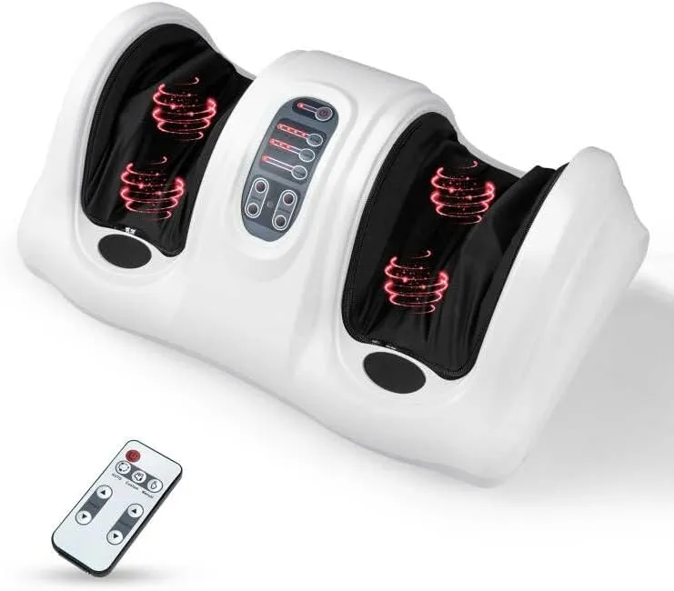 Giantex Nerve Pain Therapy Spa Gift Deep Kneading Rolling Massage for Leg Calf Ankle, Burgundy/Red/Black/Gray