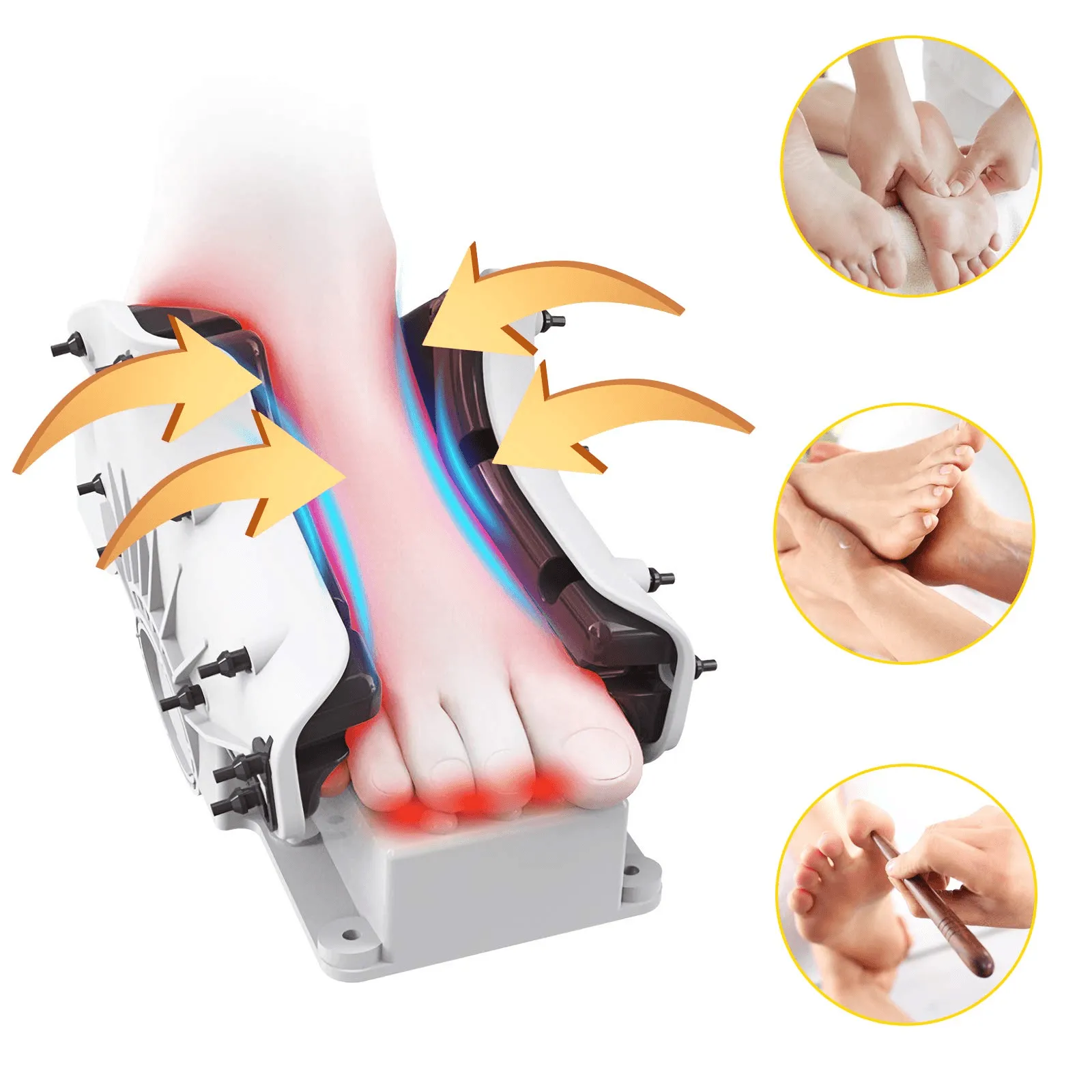 Giantex Nerve Pain Therapy Spa Gift Deep Kneading Rolling Massage for Leg Calf Ankle, Burgundy/Red/Black/Gray