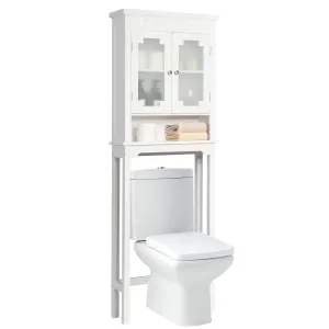 Giantex Over The Toilet Bathroom Space Saver, 3-Shelf Bathroom Organizer bathroom organizer, toilet brush holder