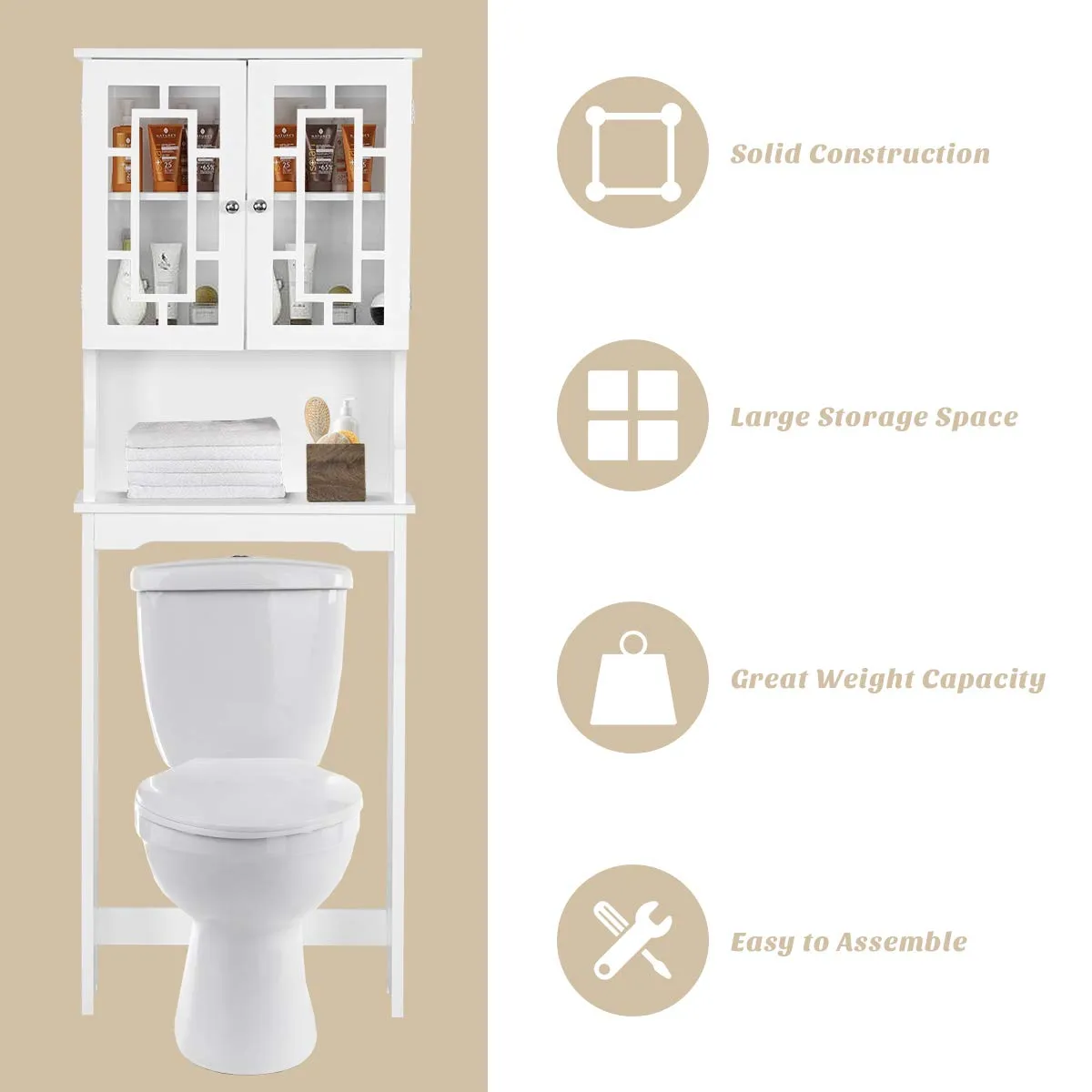 Giantex Over-The-Toilet Bathroom Storage Space