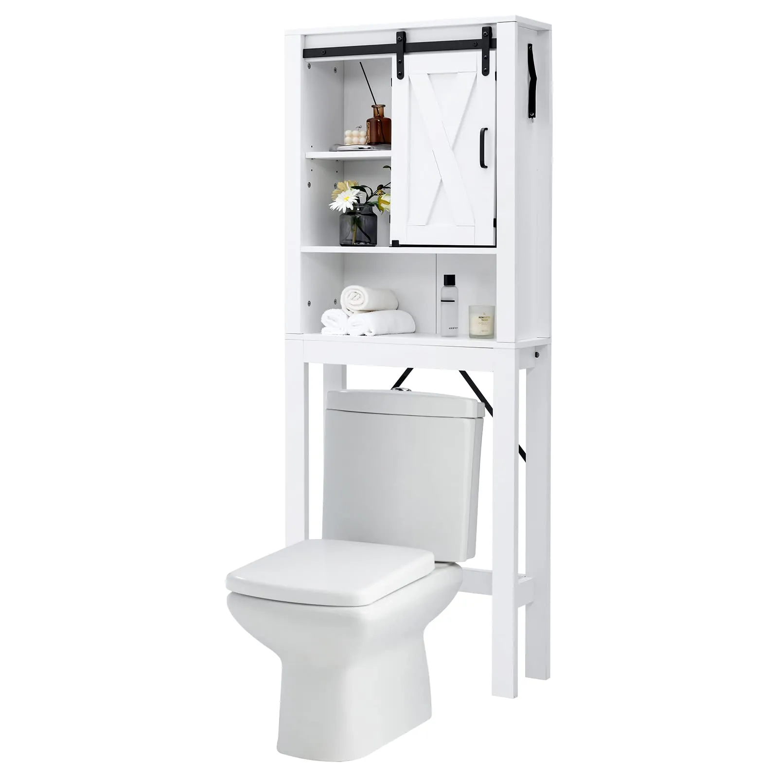 Giantex Over-The-Toilet Space Saver Cabinet bathroom organizer, toilet brush holder