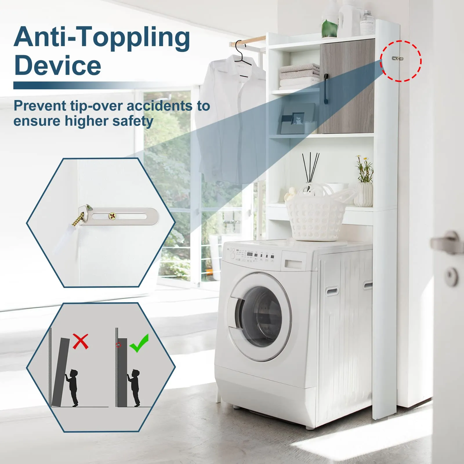 Giantex Over-The-Toilet Space-Saving Storage Cabinet