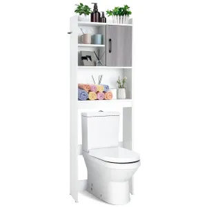 Giantex Over-The-Toilet Space-Saving Storage Cabinet bathroom organizer, toilet brush holder