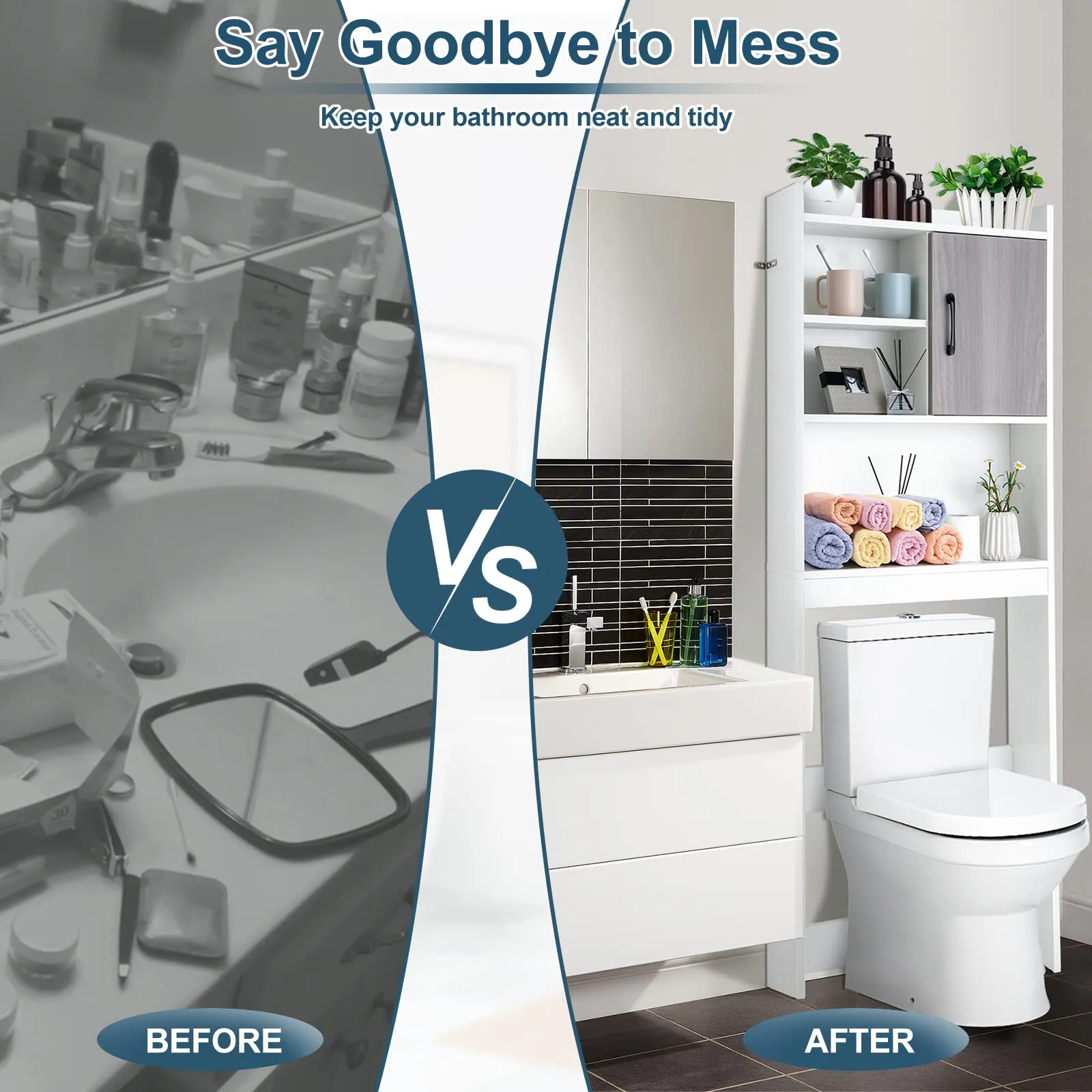 Giantex Over-The-Toilet Space-Saving Storage Cabinet