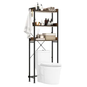 Giantex Over The Toilet Storage Rack bathroom organizer, toilet brush holder