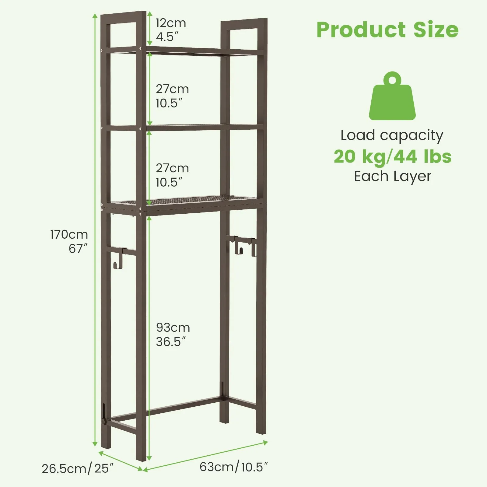 Giantex Over The Toilet Storage Shelf