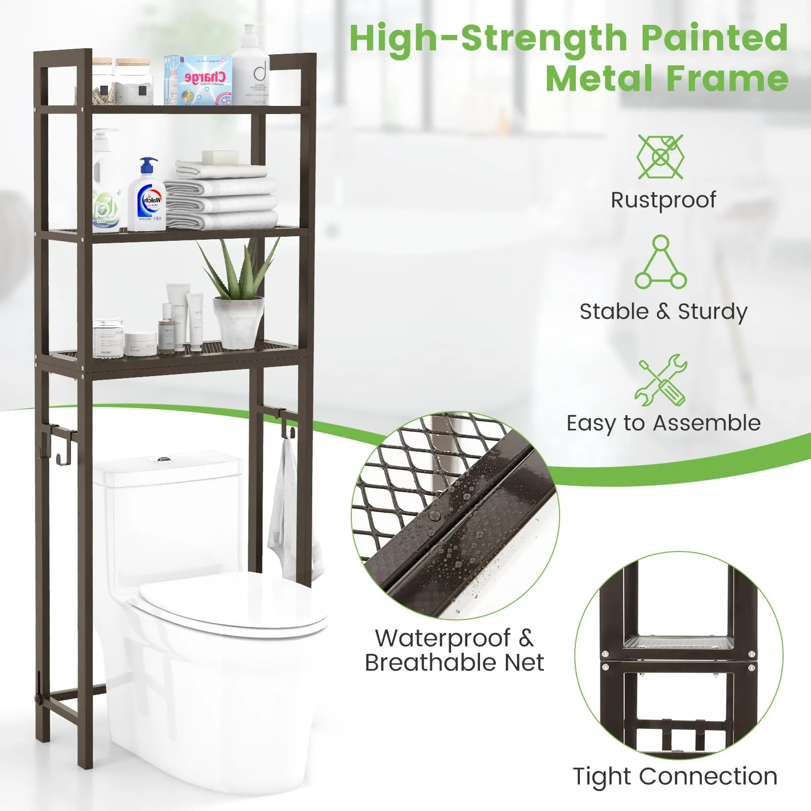 Giantex Over The Toilet Storage Shelf