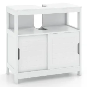 Giantex Pedestal Sink Storage Cabinet - Bathroom Vanity Without Vessel Sink, Storage Cabinet, Bathroom Space Saver Organizer bathroom organizer, toilet brush holder
