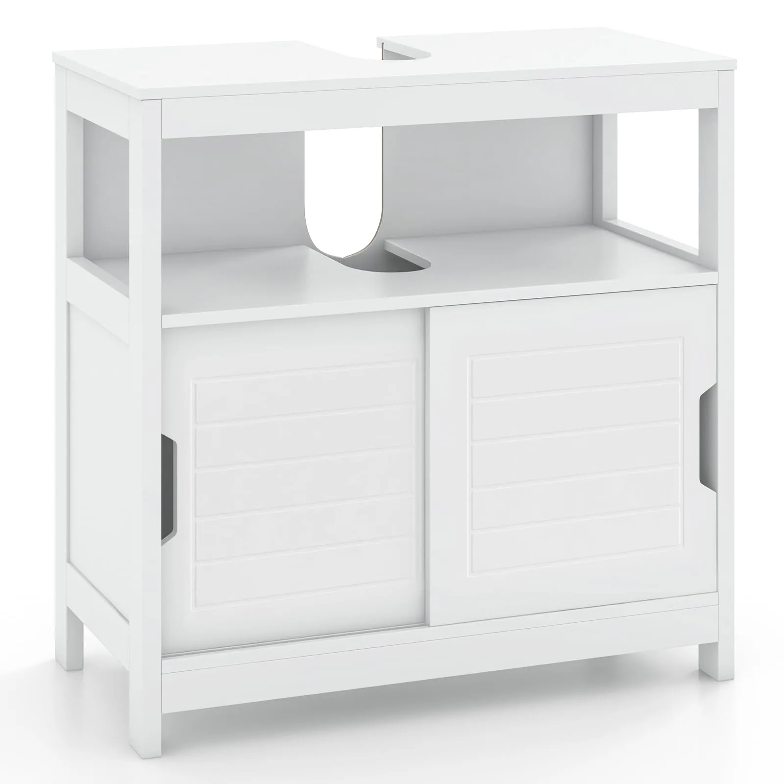 Giantex Pedestal Sink Storage Cabinet - Bathroom Vanity Without Vessel Sink, Storage Cabinet, Bathroom Space Saver Organizer bathroom organizer, toilet brush holder